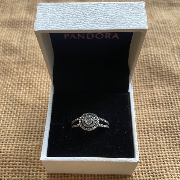 Pandora Sterling silver Sparkling Double Halo Ring 
Size 9 - Picture 2 of 14